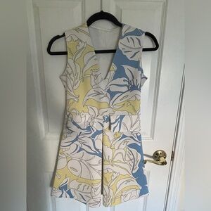 Vibrant Floral V-Neck Dress